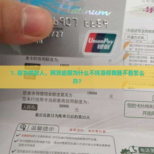 1. 身为借款人，网贷逾期为什么不纯急得我睡不着怎么办？