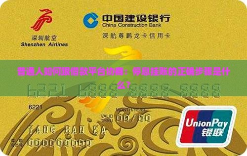 普通人如何跟借款平台协商：停息挂账的正确步骤是什么？