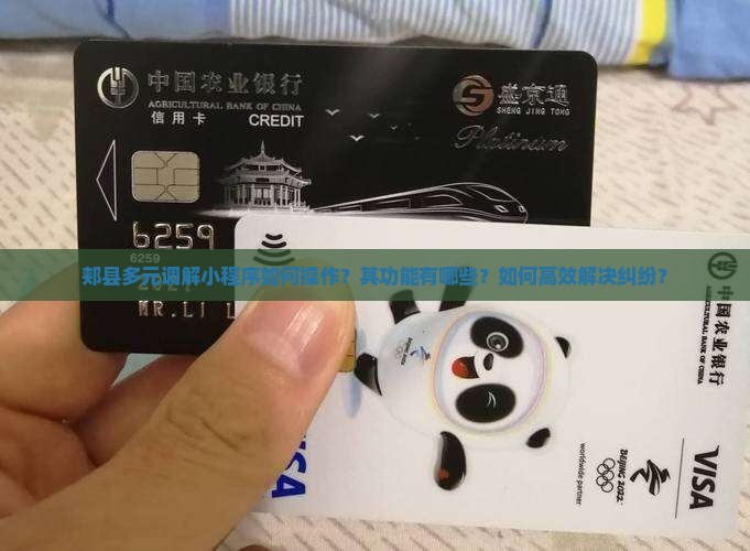 郏县多元调解小程序如何操作？其功能有哪些？如何高效解决纠纷？