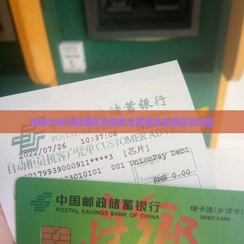 申请太享贷延期还款需要注意哪些逾期还款问题