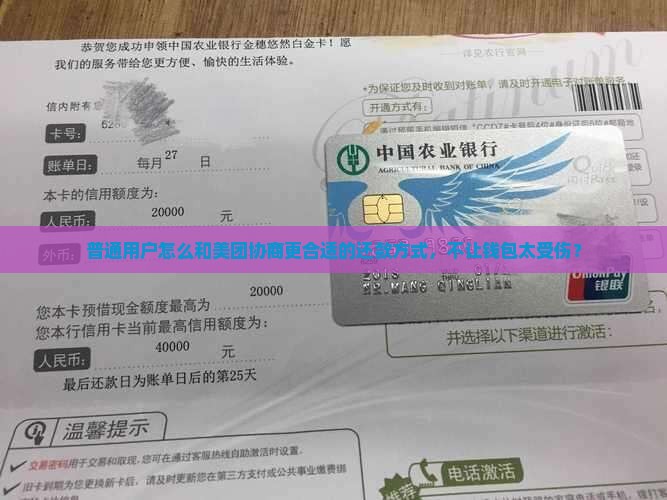 普通用户怎么和美团协商更合适的还款方式,不让钱包太受伤? 普通用户怎么和美团协商更合适的还款方式,不让钱包太受伤?