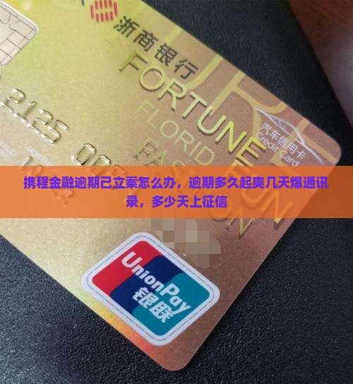 携程金融逾期已立案怎么办，逾期多久起爽几天爆通讯录，多少天上征信