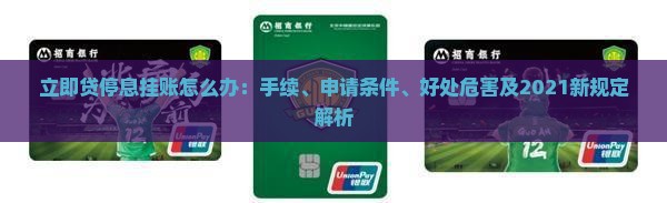 立即贷停息挂账怎么办：手续、申请条件、好处危害及2021新规定解析