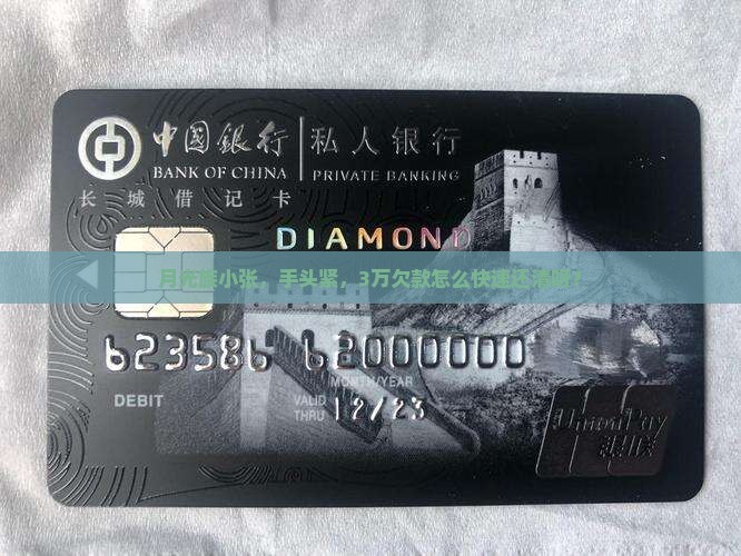 月光族小张，手头紧，3万欠款怎么快速还清呀？