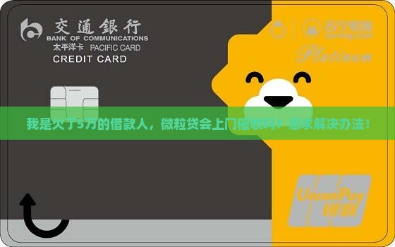 我是欠了5万的借款人，微粒贷会上门催收吗？急求解决办法！