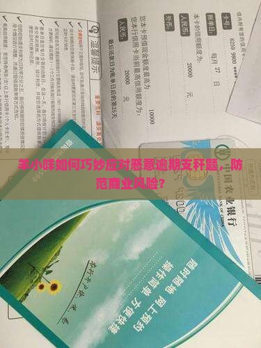 羊小咩如何巧妙应对恶意逾期支秆题，防范商业风险？