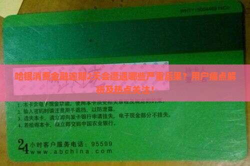 哈银消费金融逾期2天会发生什么情况