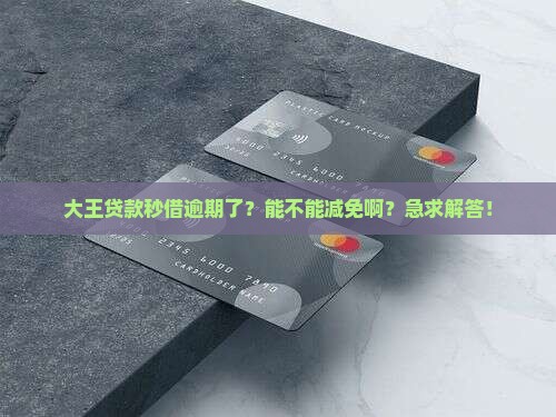 大王贷款秒借逾期可以减免
