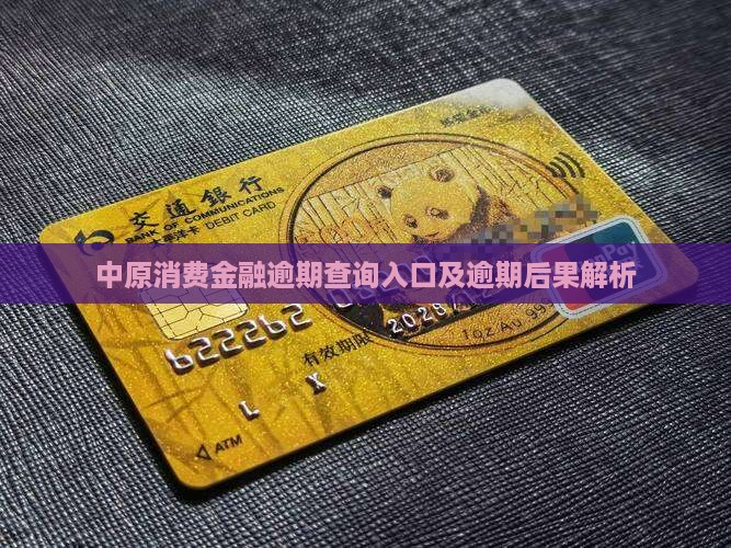 中原消费金融逾期查询入口 中原消费金融逾期查询入口