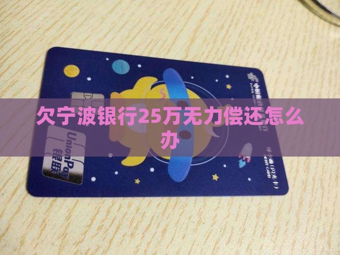 欠宁波银行25万