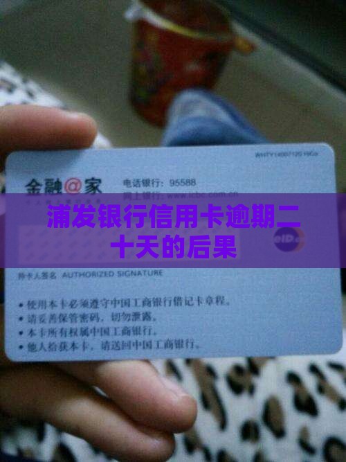 浦发银行信用卡逾期二十天会有什么后果