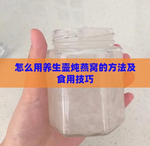 怎么用养生壶炖燕窝的方法及食用技巧