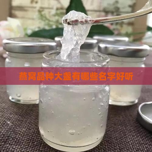 燕窝品种大盏有哪些名字好听