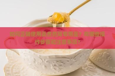 如何正确使用卖煮燕窝专用壶？有哪些操作步骤和注意事项？
