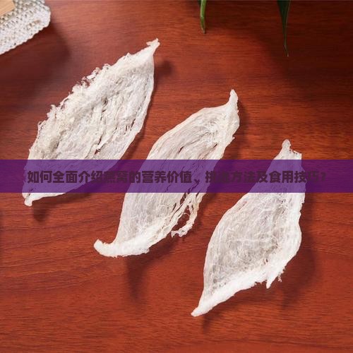 如何全面介绍燕窝的营养价值、挑选方法及食用技巧？