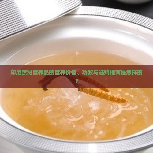 印尼燕窝营养品的营养价值、功效与选购指南是怎样的？