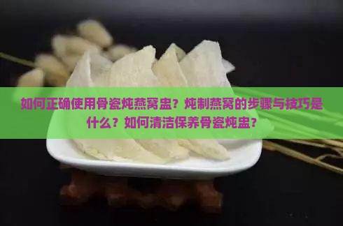 如何正确使用骨瓷炖燕窝盅？炖制燕窝的步骤与技巧是什么？如何清洁保养骨瓷炖盅？