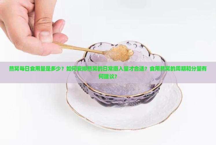 燕窝每日食用量是多少？如何安排燕窝的日常摄入量才合适？食用燕窝的周期和分量有何建议？