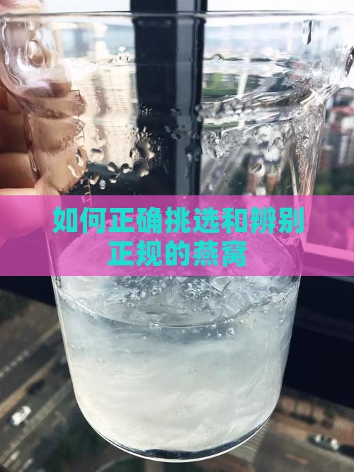 如何正确挑选和辨别正规的燕窝