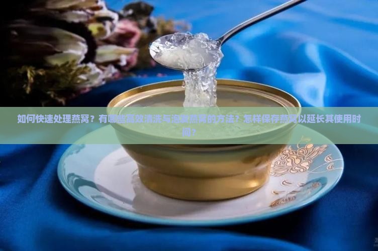 如何快速处理燕窝？有哪些高效清洗与泡发燕窝的方法？怎样保存燕窝以延长其使用时间？