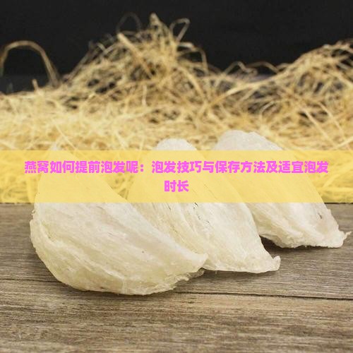 燕窝如何提前泡发呢：泡发技巧与保存方法及适宜泡发时长