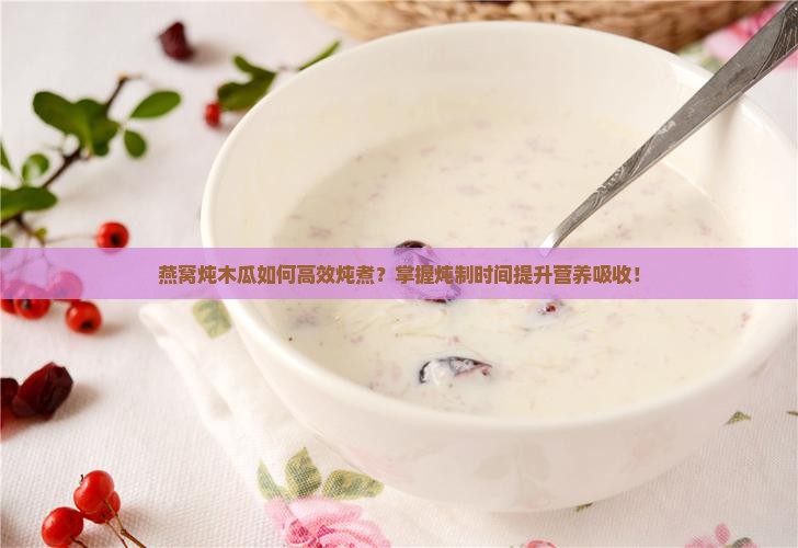燕窝炖木瓜如何高效炖煮？掌握炖制时间提升营养吸收！
