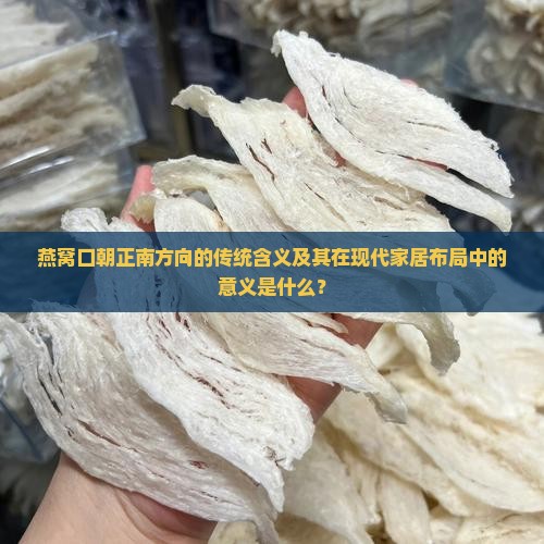 燕窝口朝正南方向的传统含义及其在现代家居布局中的意义是什么？