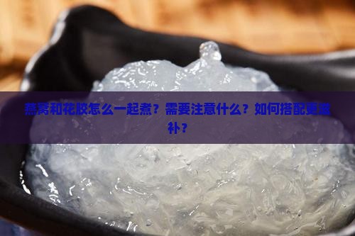 燕窝和花胶怎么一起煮？需要注意什么？如何搭配更滋补？