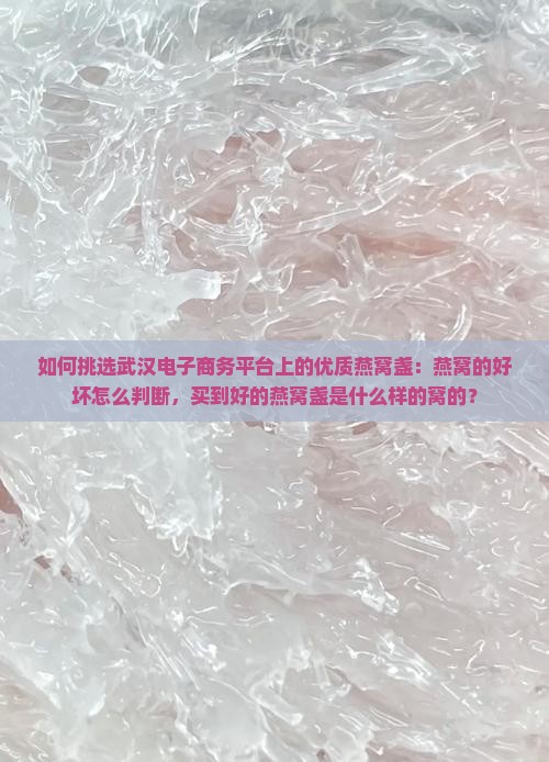 如何挑选武汉电子商务平台上的优质燕窝盏：燕窝的好坏怎么判断，买到好的燕窝盏是什么样的窝的？