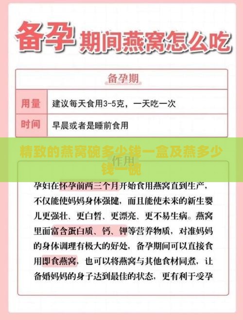 精致的燕窝碗多少钱一盒及燕多少钱一碗