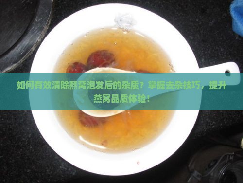 如何有效清除燕窝泡发后的杂质？掌握去杂技巧，提升燕窝品质体验！