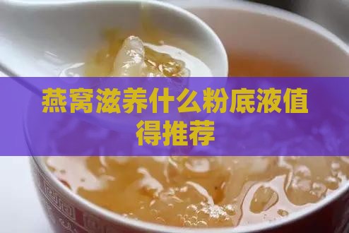 燕窝滋养什么粉底液值得推荐