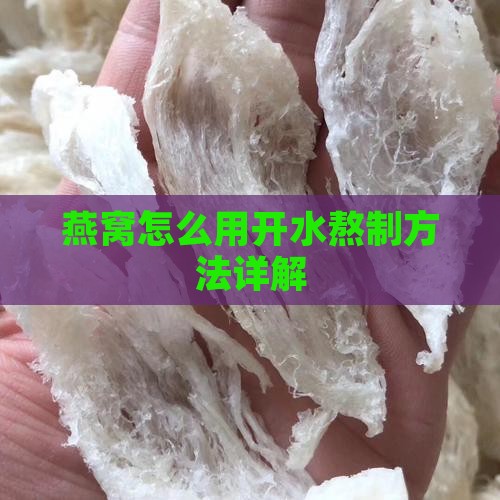 燕窝怎么用开水熬制方法详解