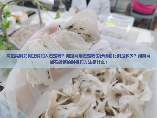 炖燕窝时如何正确加入石蜂糖？炖燕窝用石蜂糖的步骤和比例是多少？炖燕窝加石蜂糖的时机和方法是什么？