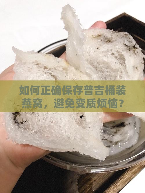 如何正确保存普吉桶装燕窝，避免变质烦恼？