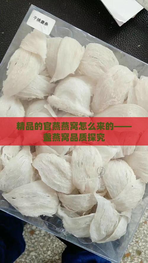 精品的官燕燕窝怎么来的——盏燕窝品质探究
