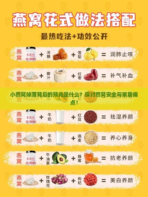 小燕窝掉落背后的预兆是什么？探讨燕窝安全与家居痛点！