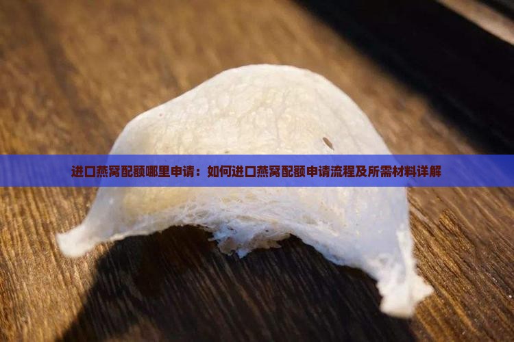 进口燕窝配额哪里申请：如何进口燕窝配额申请流程及所需材料详解