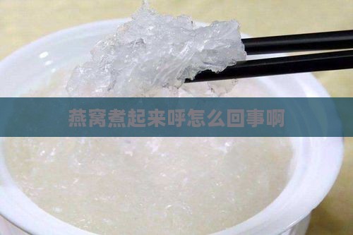 燕窝煮起来呼怎么回事啊