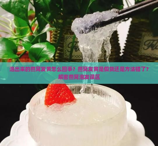 泡出来的燕窝发黄怎么回事？燕窝发黄是假货还是方法错了？解密燕窝泡发误区