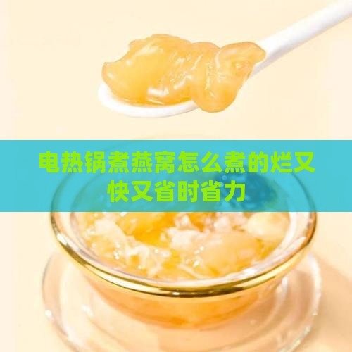 电热锅煮燕窝怎么煮的烂又快又省时省力