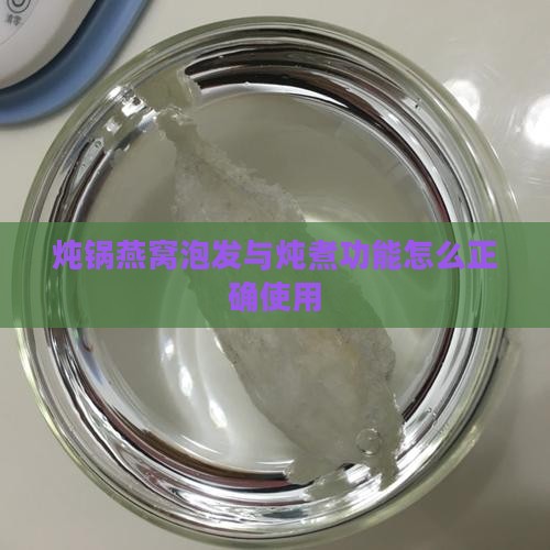 炖锅燕窝泡发与炖煮功能怎么正确使用