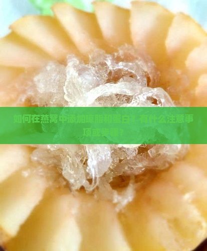 如何在燕窝中添加琼脂和蛋白？有什么注意事项或步骤？