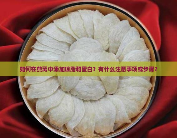 如何在燕窝中添加琼脂和蛋白？有什么注意事项或步骤？