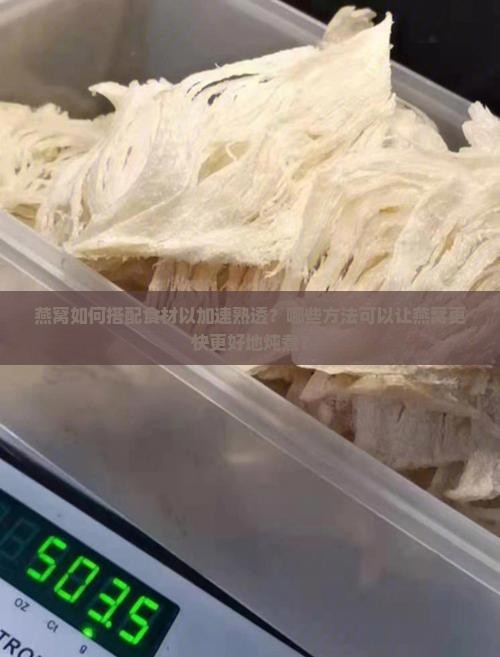 燕窝如何搭配食材以加速熟透？哪些方法可以让燕窝更快更好地炖煮？
