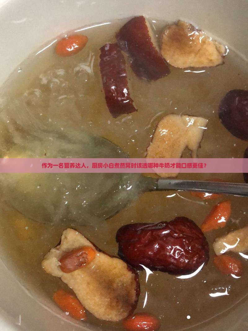 作为一名营养达人，厨房小白煮燕窝时该选哪种牛奶才能口感更佳？