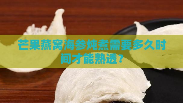芒果燕窝海参炖煮需要多久时间才能熟透？