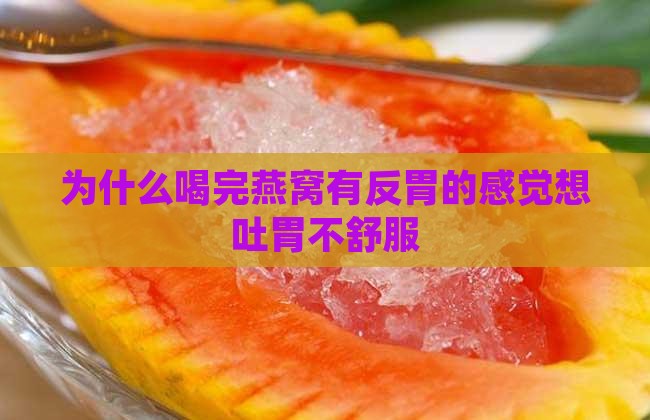 为什么喝完燕窝有反胃的感觉想吐胃不舒服