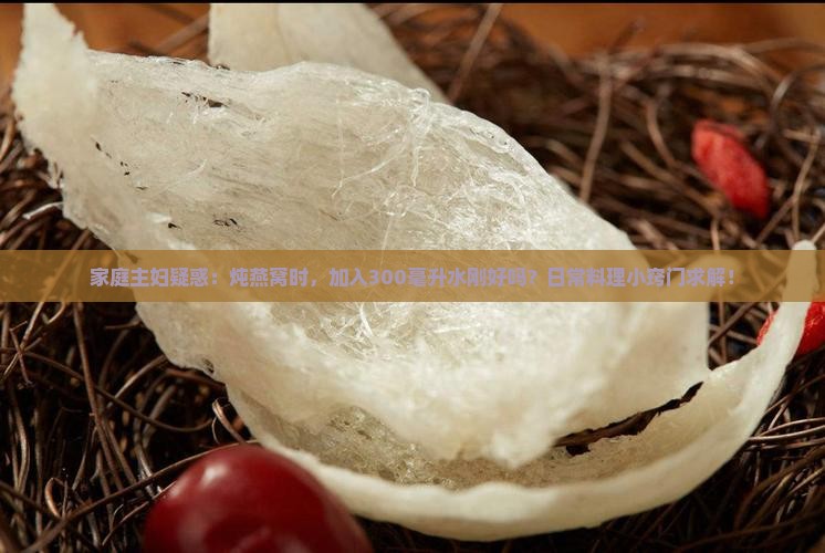 家庭主妇疑惑：炖燕窝时，加入300毫升水刚好吗？日常料理小窍门求解！