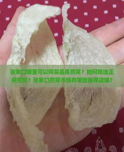 张家口哪里可以购买品质燕窝？如何挑选正宗燕窝？张家口燕窝市场有哪些推荐店铺？